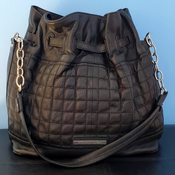 BCBGMAXAZRIA Black Quilted Leather Bag - Picture 16 of 16